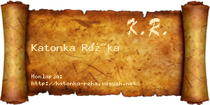 Katonka Réka névjegykártya